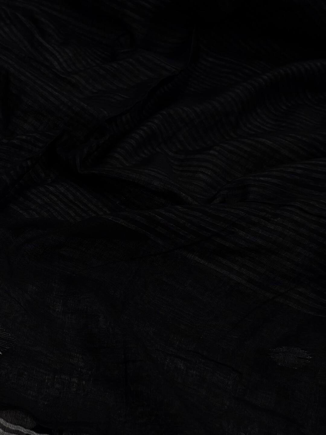 Black  Kadhi Cotton Saree