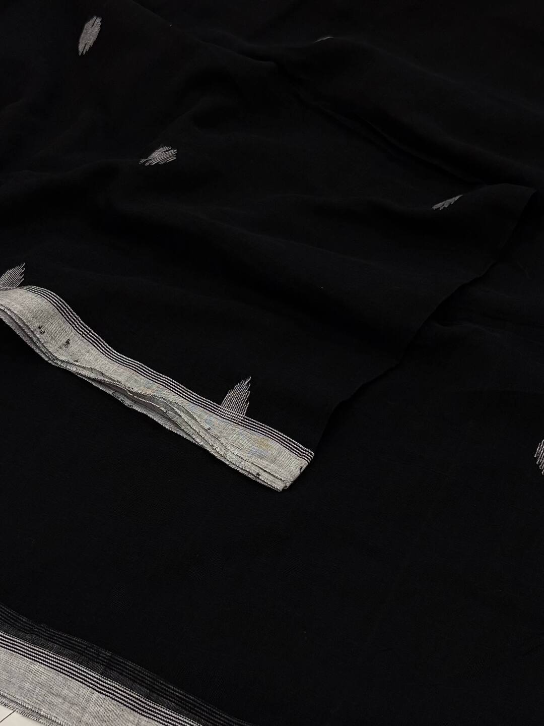 Black  Kadhi Cotton Saree