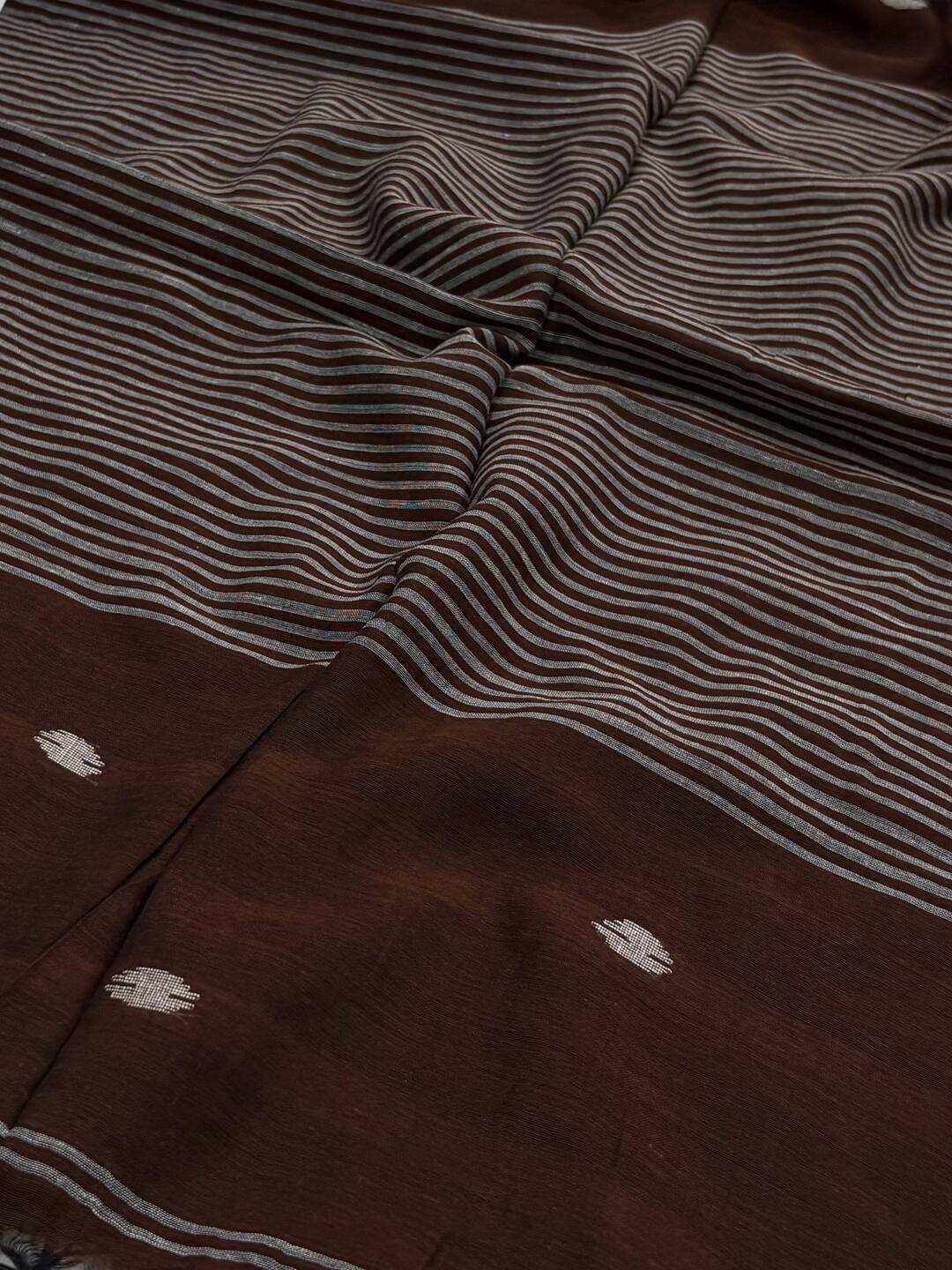 Dark Brown Kadhi Cotton Saree