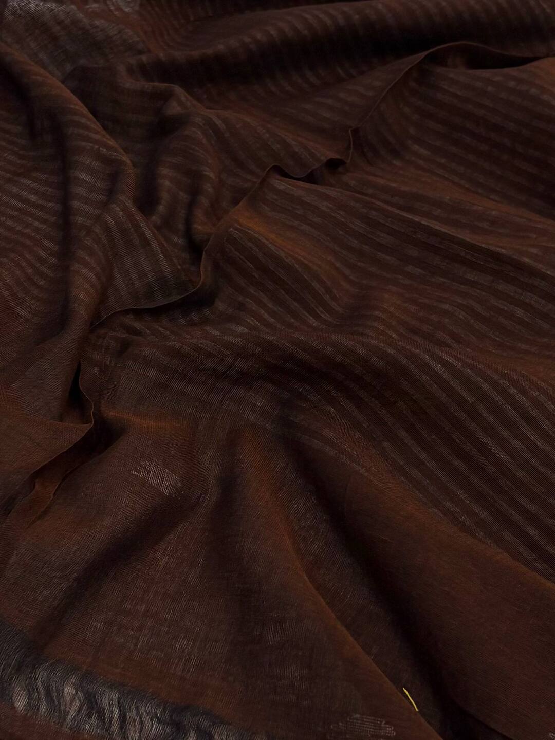 Dark Brown Kadhi Cotton Saree