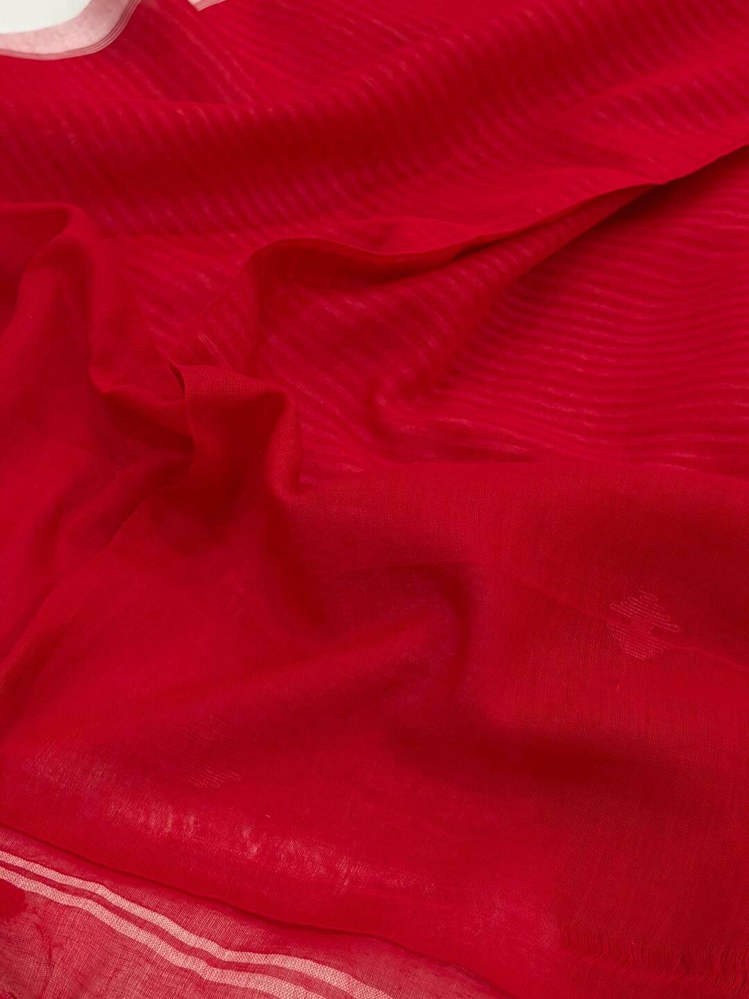 Chili Red Kadhi Cotton Saree