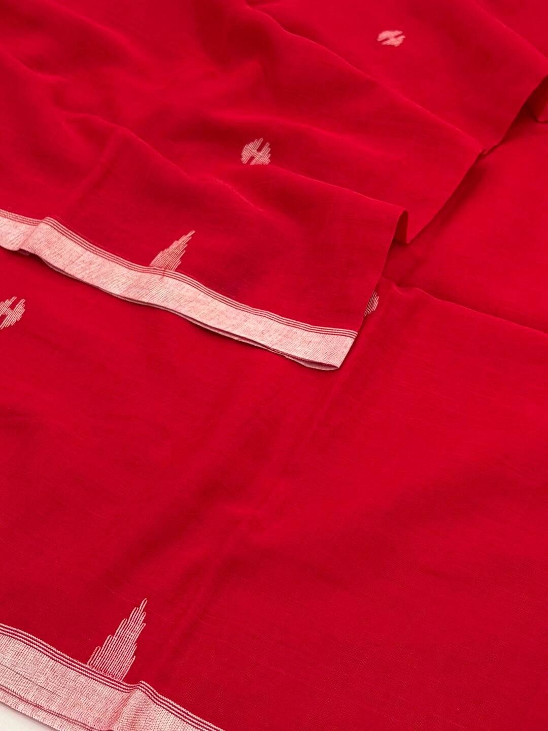 Chili Red Kadhi Cotton Saree