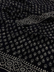 Midnight Blue Printed Soft Cotton Saree