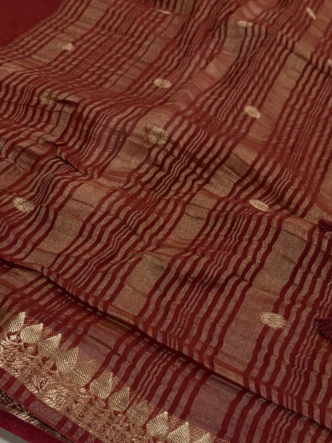 Brown Chiffon Saree