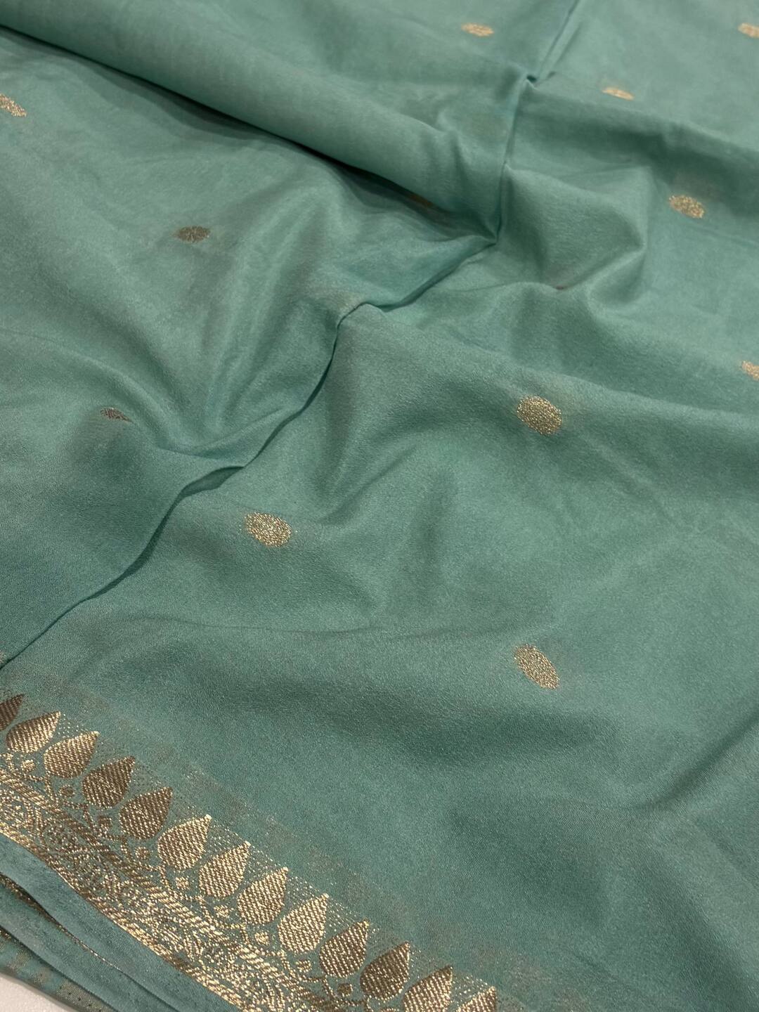 Baby Blue Chiffon Saree