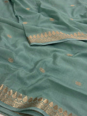 Baby Blue Chiffon Saree