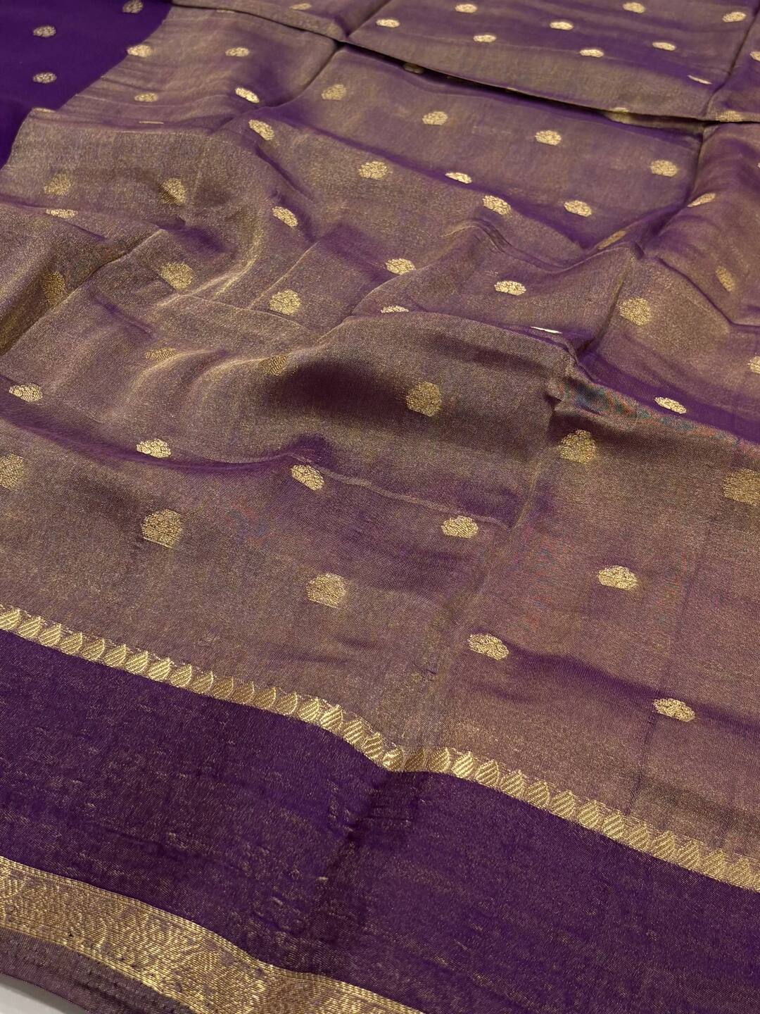 Royal Purple Chiffon Saree