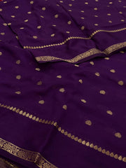 Royal Purple Chiffon Saree