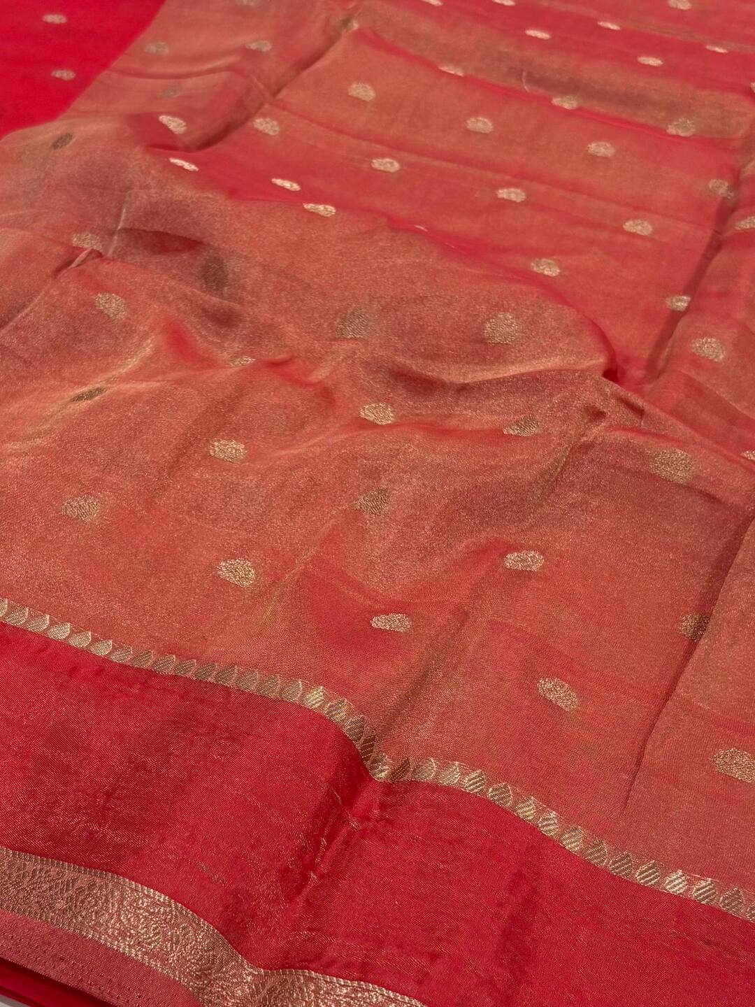 Hot Pink Chiffon Saree