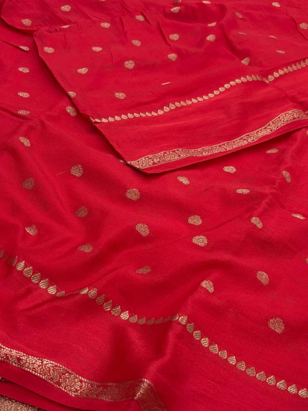 Hot Pink Chiffon Saree