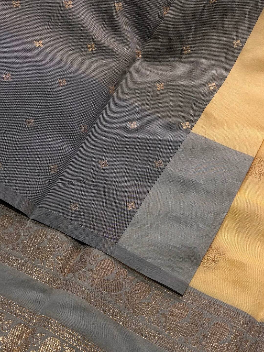 Pastel Yellow Cotton Silk Saree
