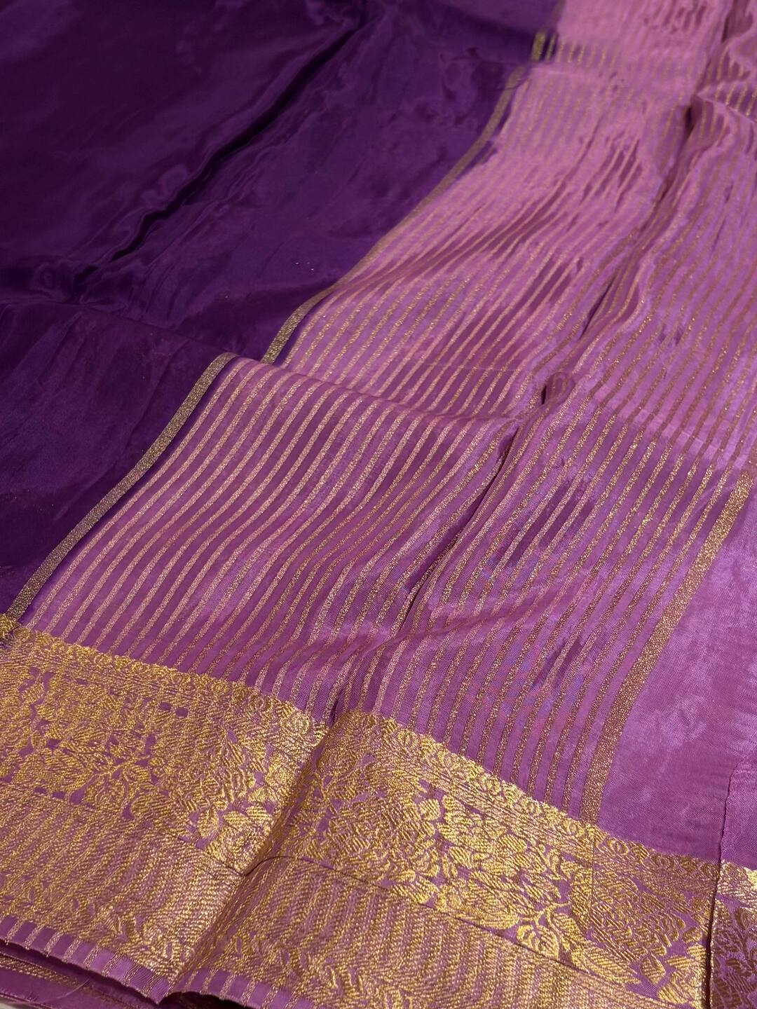 Royal Purple Chiffon Saree