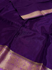Royal Purple Chiffon Saree