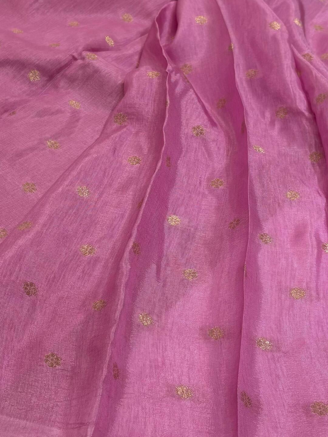 Hot Pink Chiffon Saree