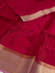 Hot Pink Chiffon Saree