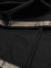Black Mangalagiri Cotton Silk Saree