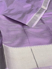 Lavender Purple Mangalagiri Cotton Silk Saree