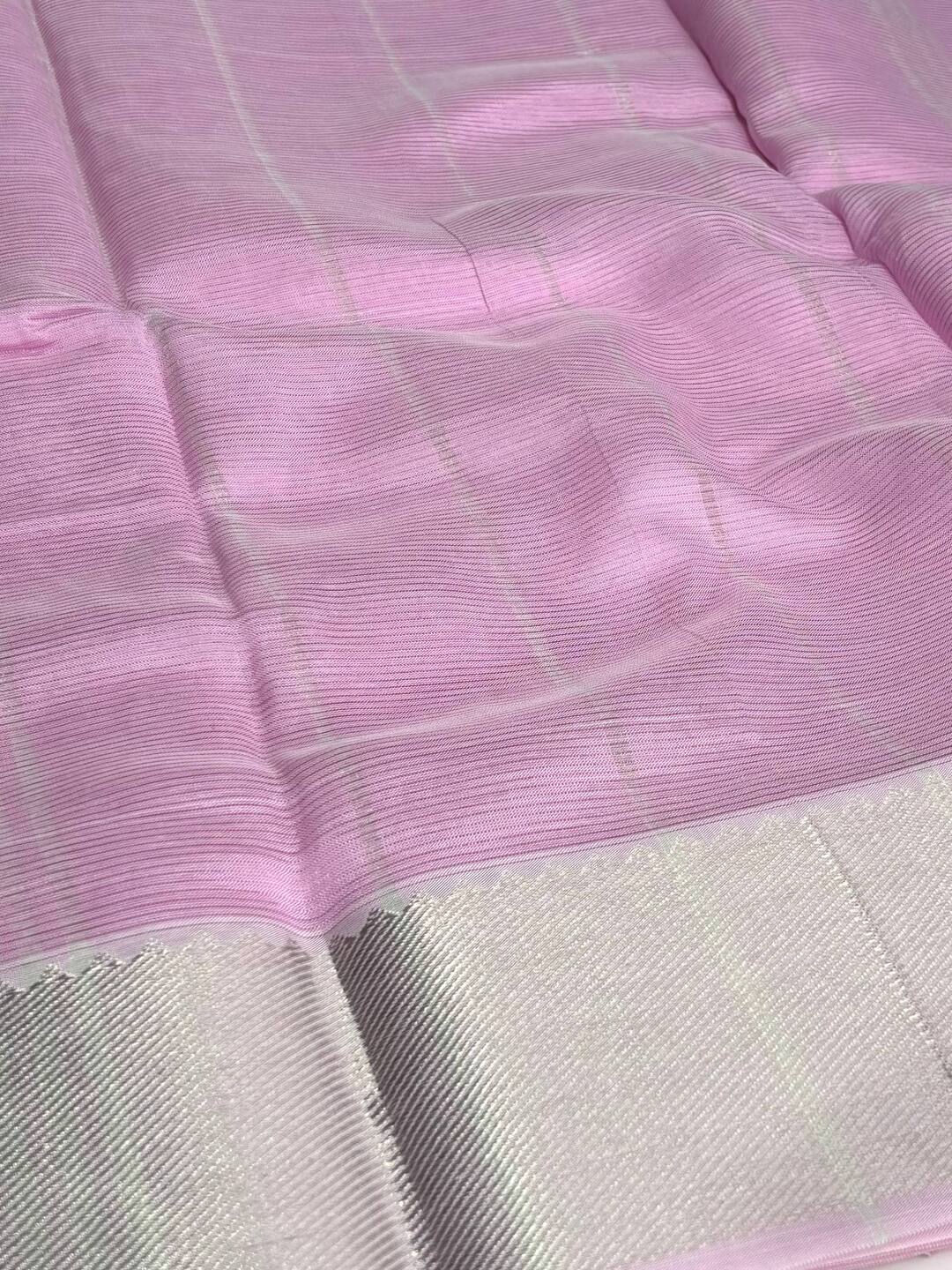 Baby Pink  Mangalagiri Cotton Silk Saree