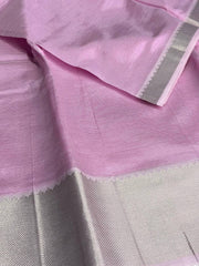 Baby Pink  Mangalagiri Cotton Silk Saree