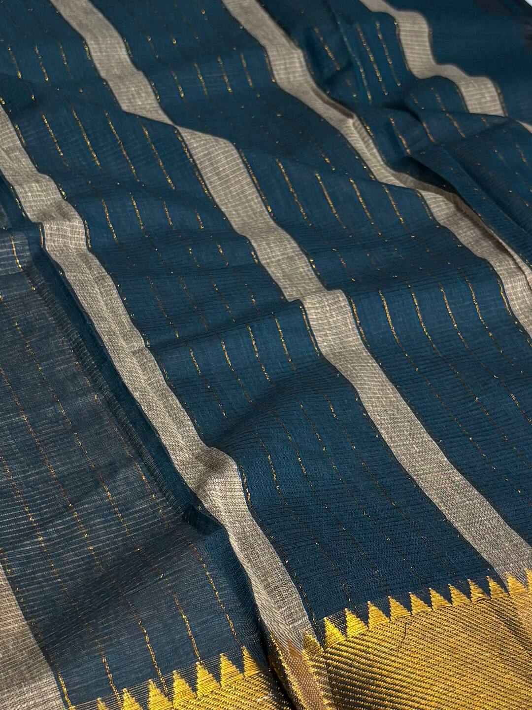Gray Mangalagiri Cotton Saree