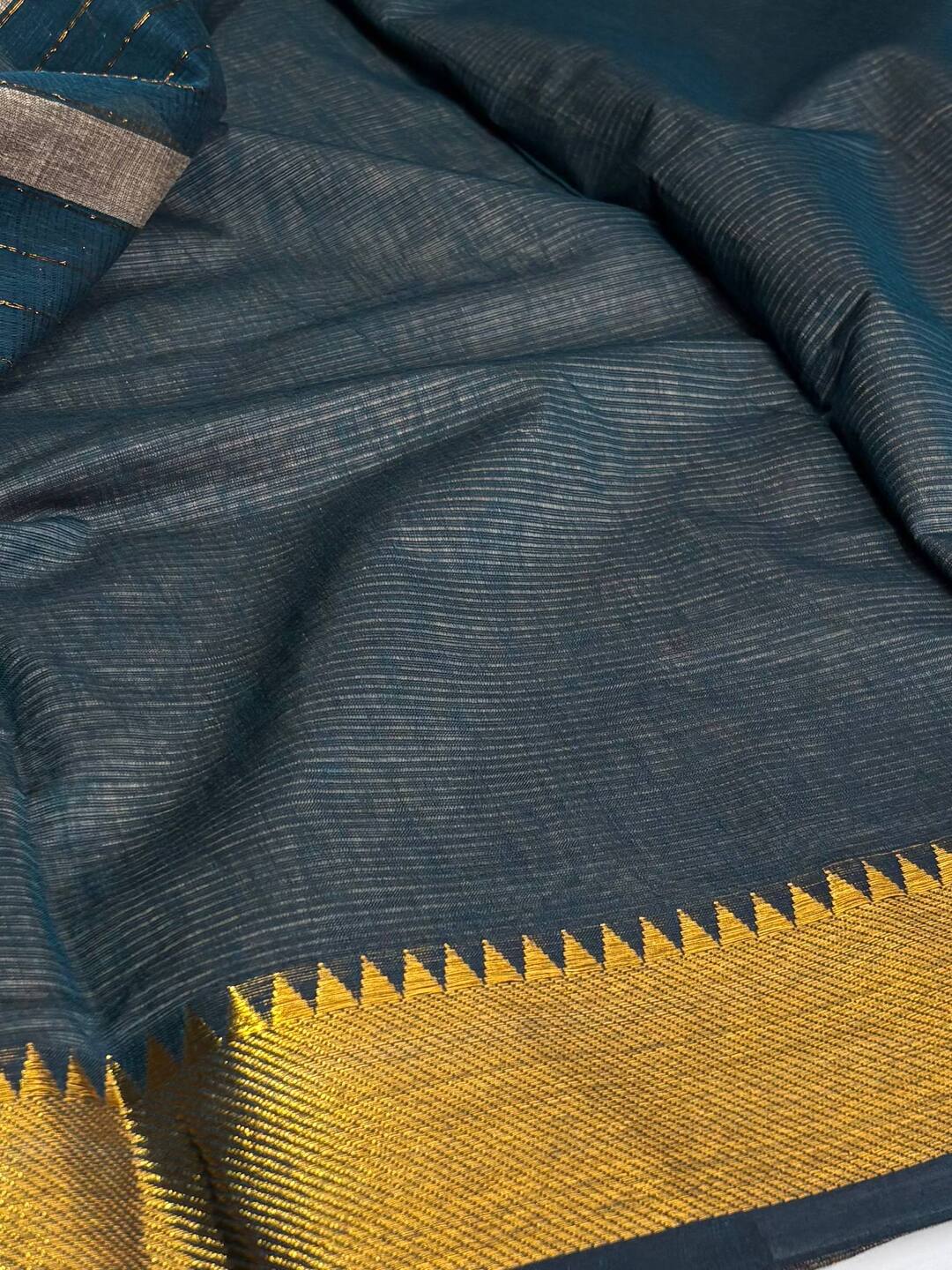 Gray Mangalagiri Cotton Saree
