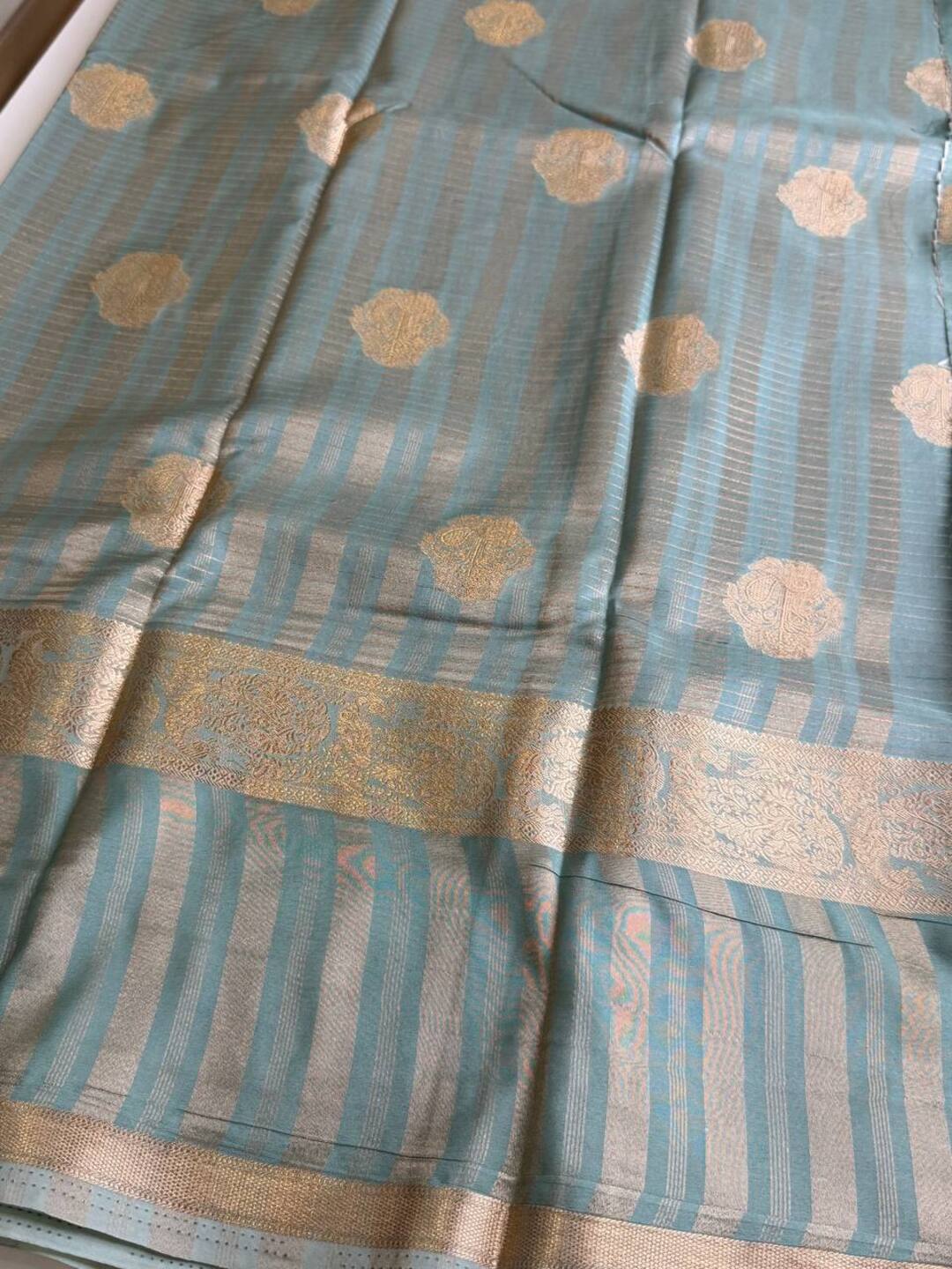 Royal Purple Checked Chiffon Silk Saree