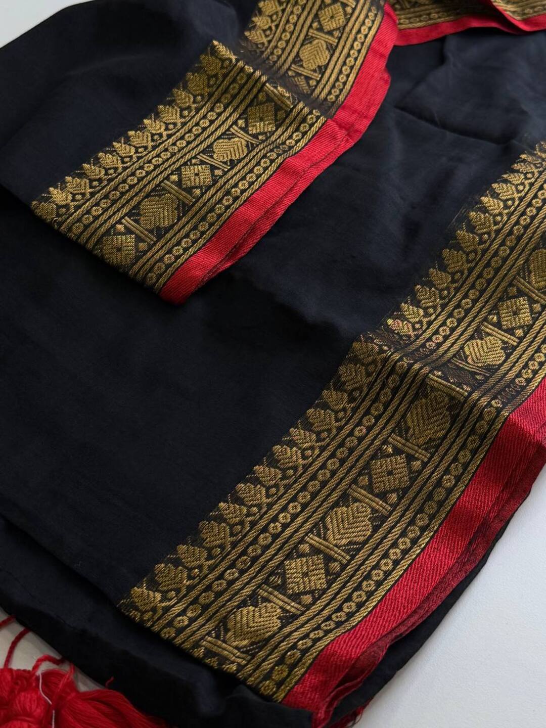 Black Kadhi Cotton Saree