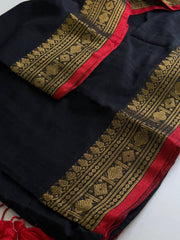 Black Kadhi Cotton Saree