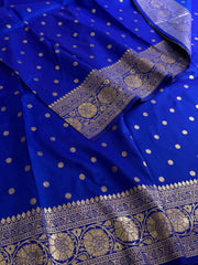 Royal Blue Banaras Cotton Silk Saree