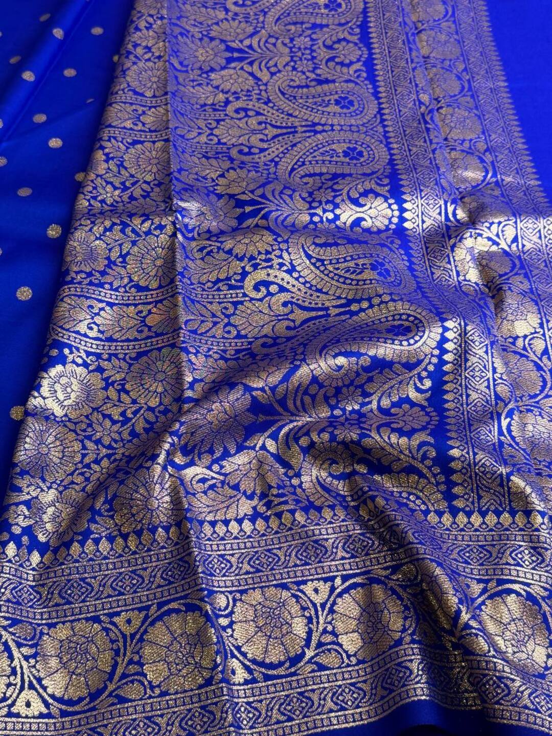 Royal Blue Banaras Cotton Silk Saree