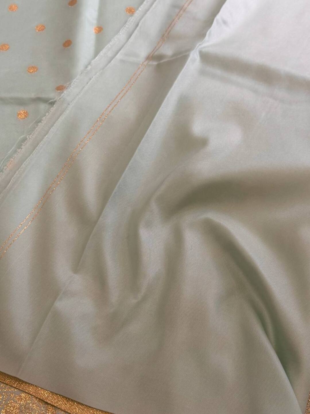 Greenish Blue Banaras Cotton Silk Saree