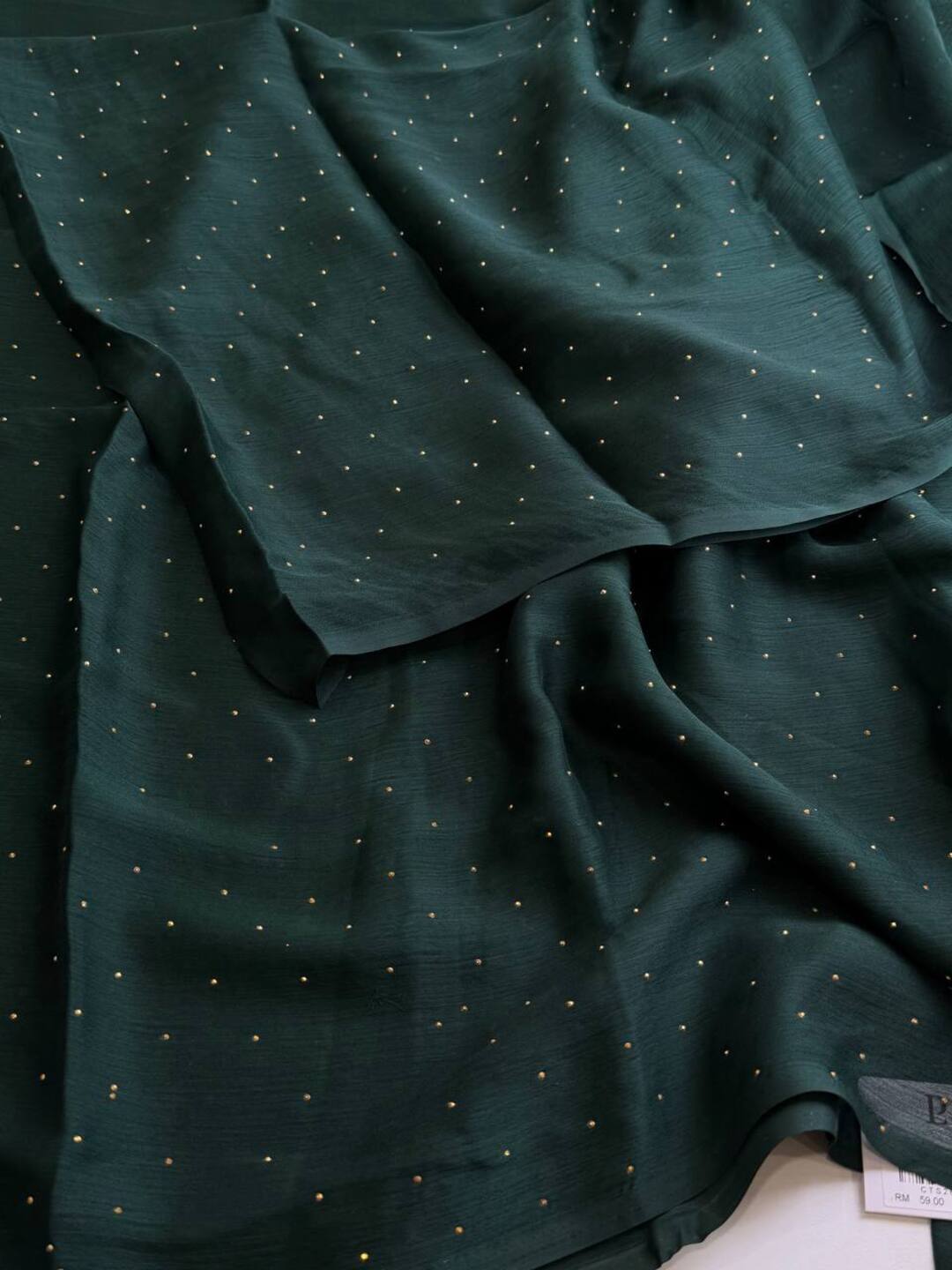 Emerald Green Georgette saree