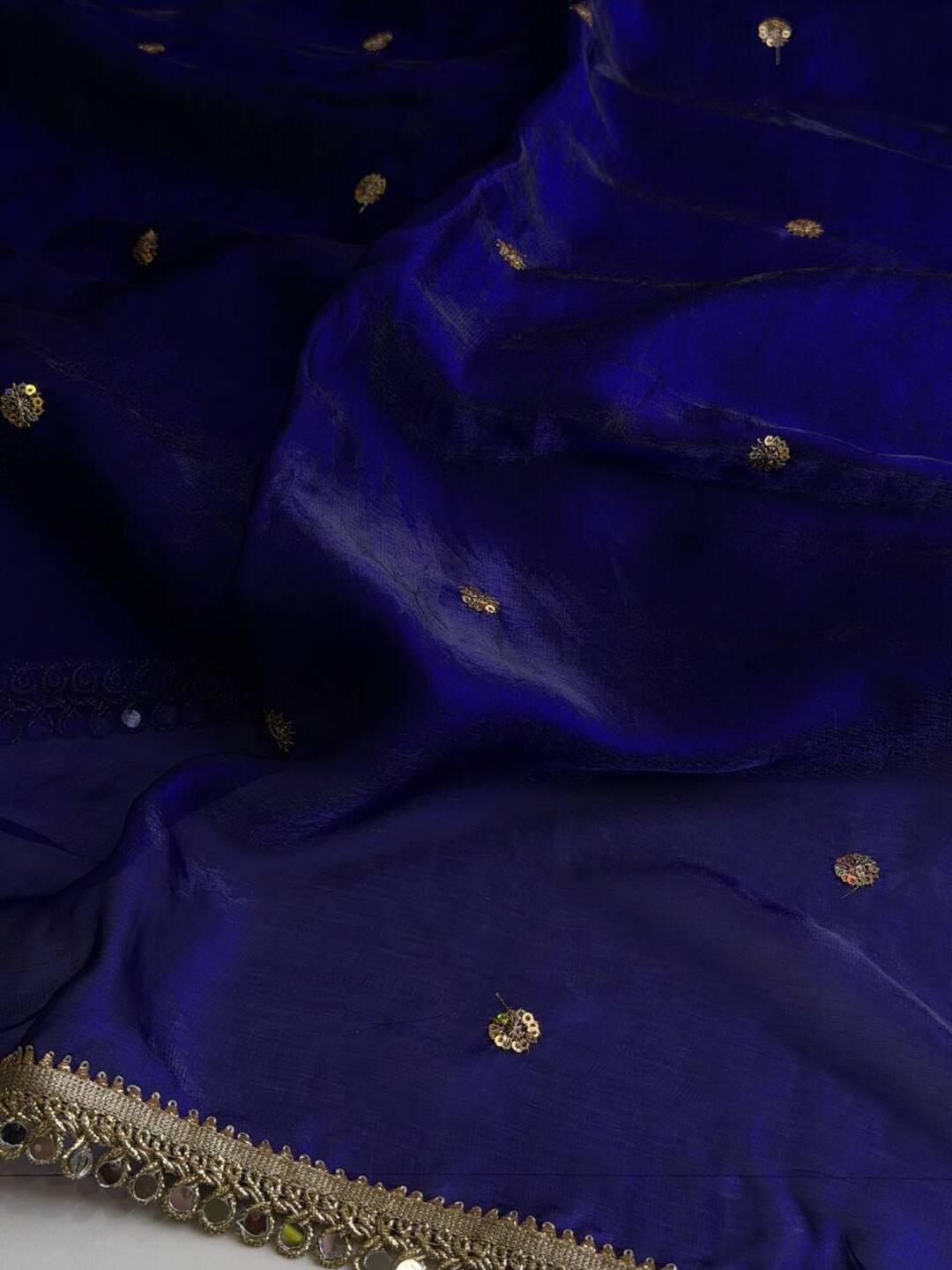 Royal Blue Georgette saree