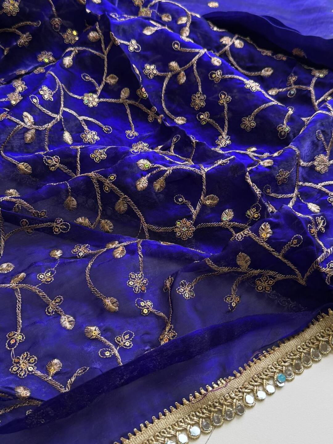 Royal Blue Georgette saree