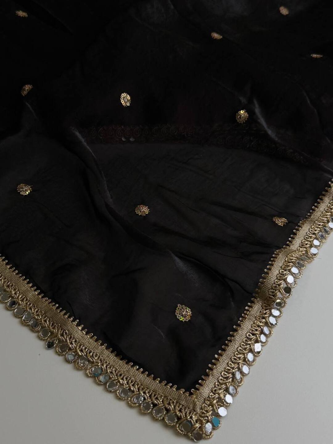 Black Georgette saree