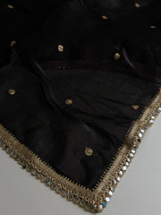 Black Georgette saree