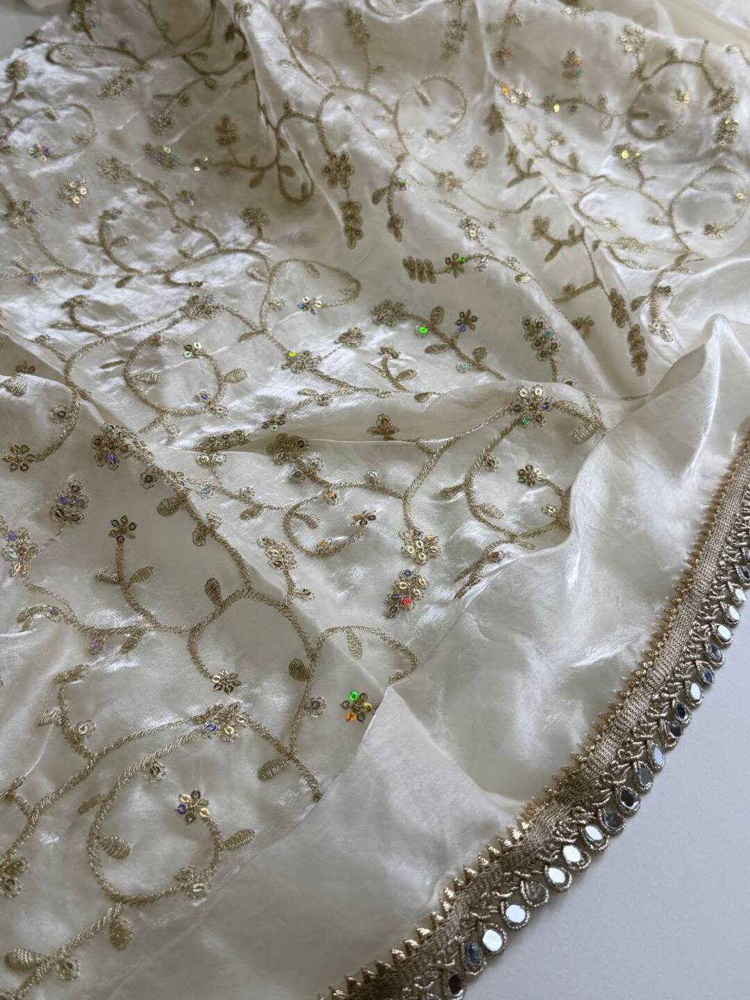 Off White Georgette saree
