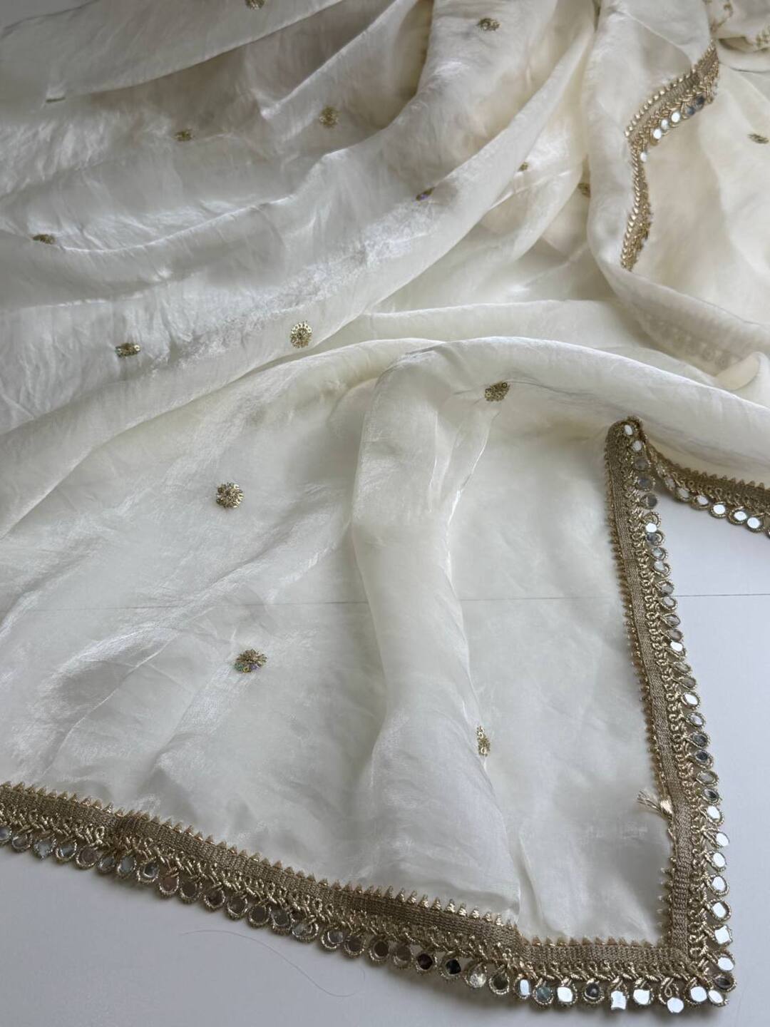 Off White Georgette saree