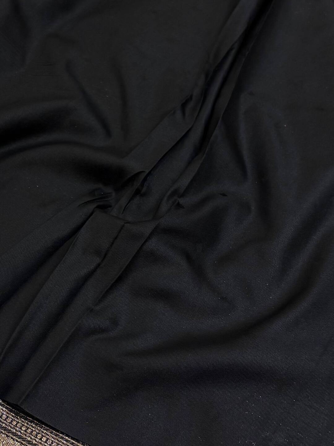 Black Cotton Silk Saree