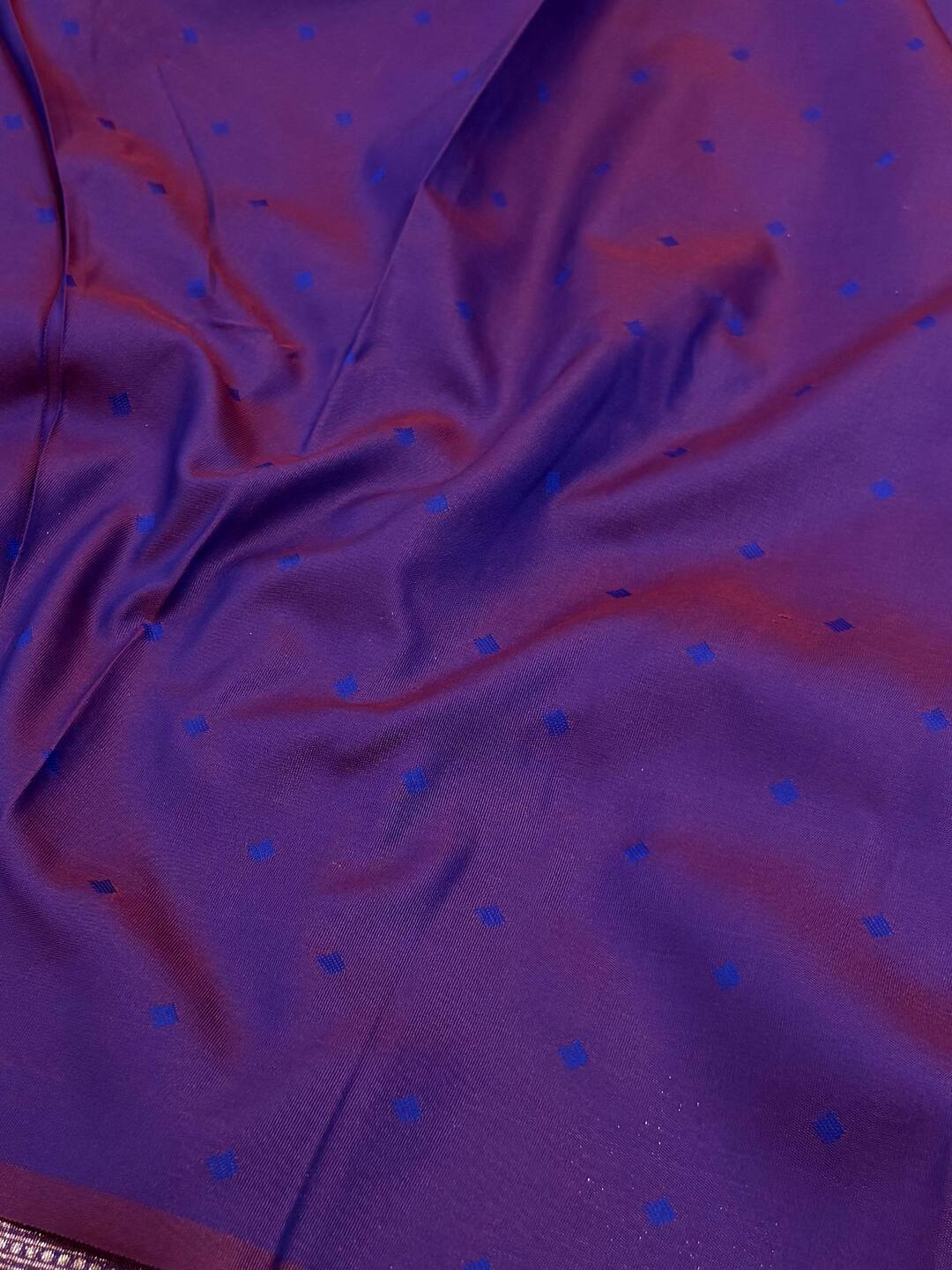 Dual Tone Purple Cotton Silk Saree