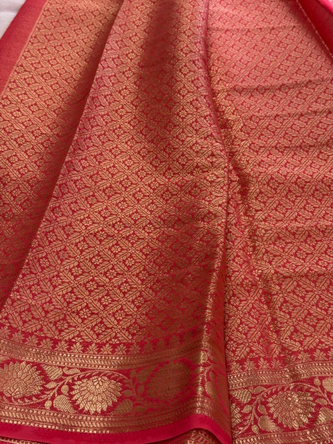 Pure White Chiffon Silk Saree