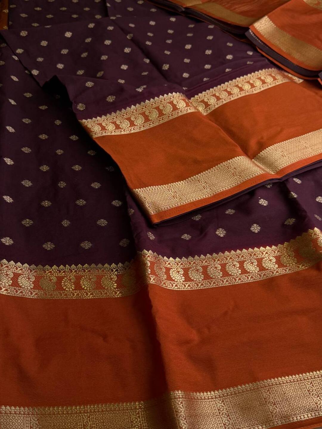 Maroon Semi Mysore Chiffon Silk Saree