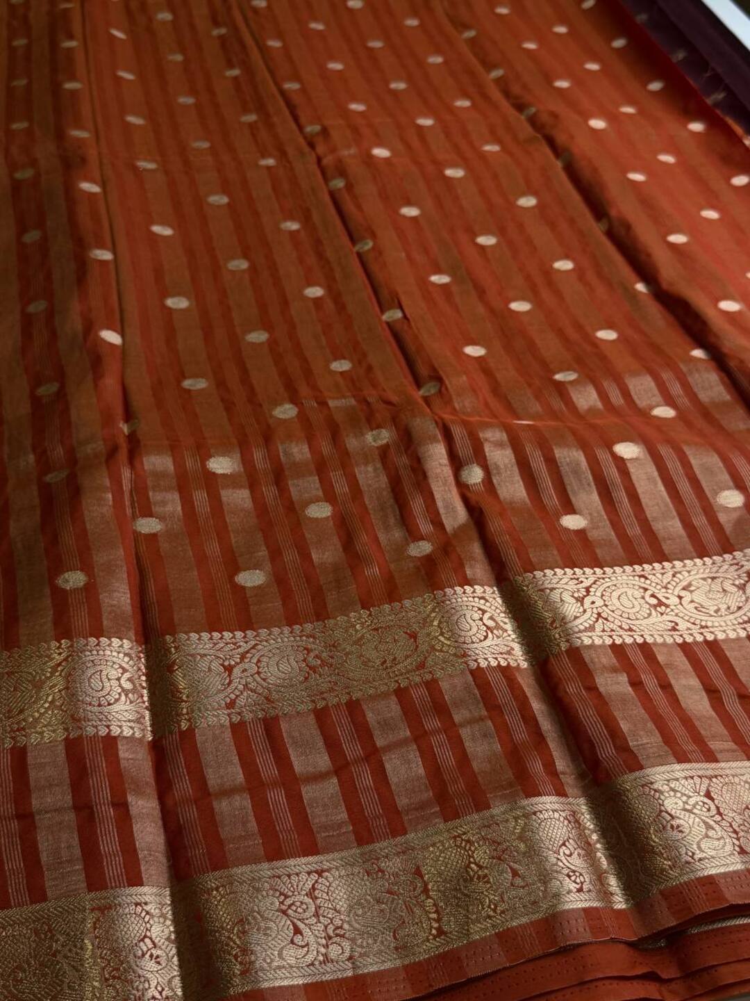 Maroon Semi Mysore Chiffon Silk Saree