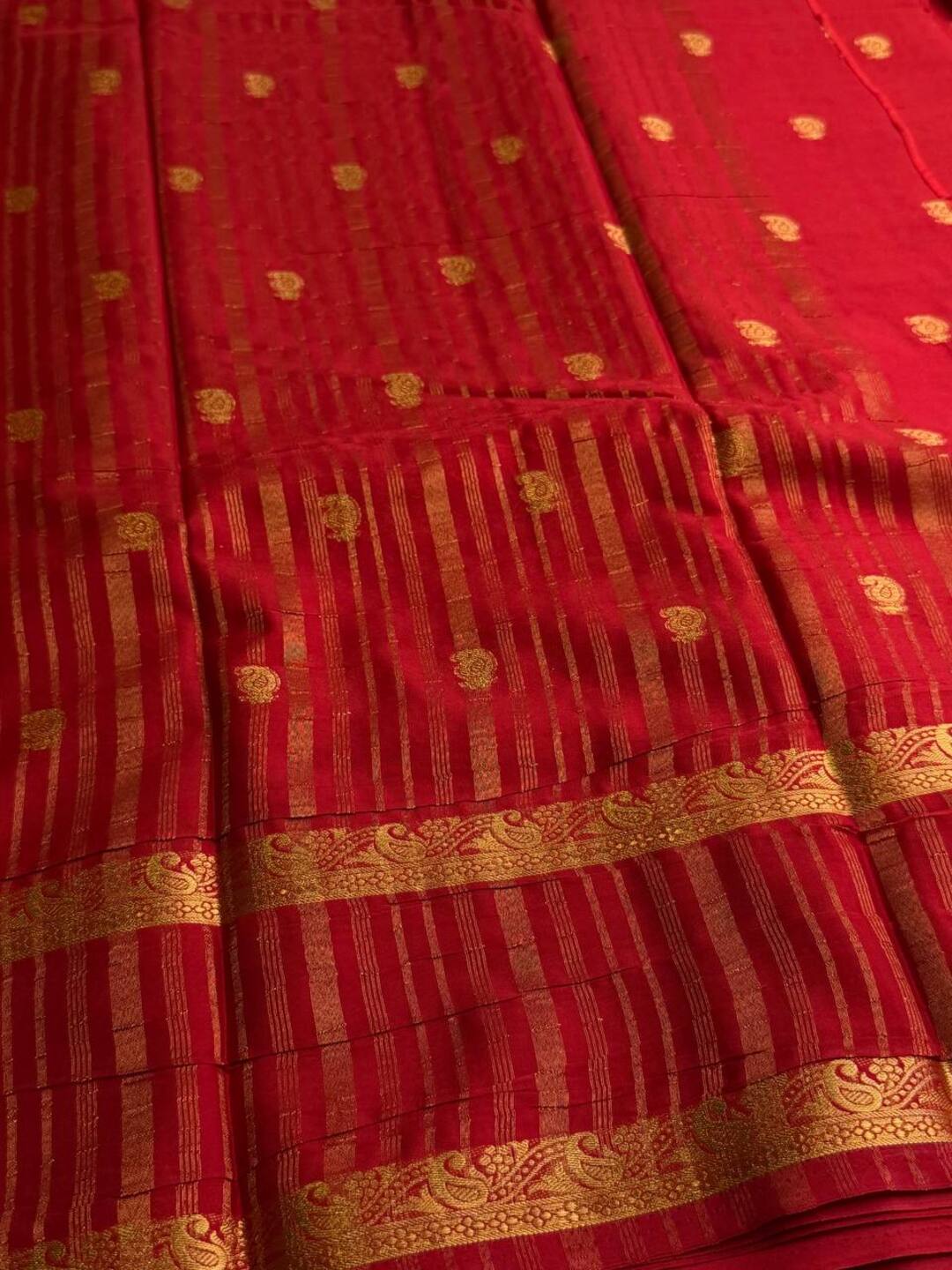 Black Semi Mysore Chiffon Silk Saree