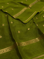 Apple Green Chiffon Silk Saree