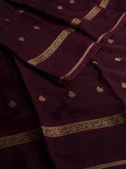 Plum Purple Chiffon Saree