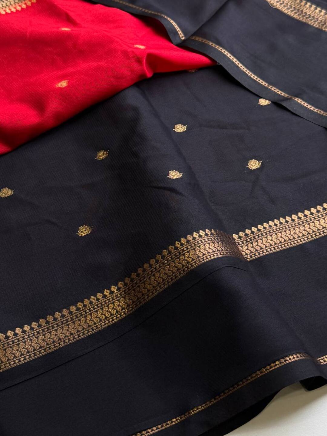 Chili Red Semi Mysore Chiffon Saree