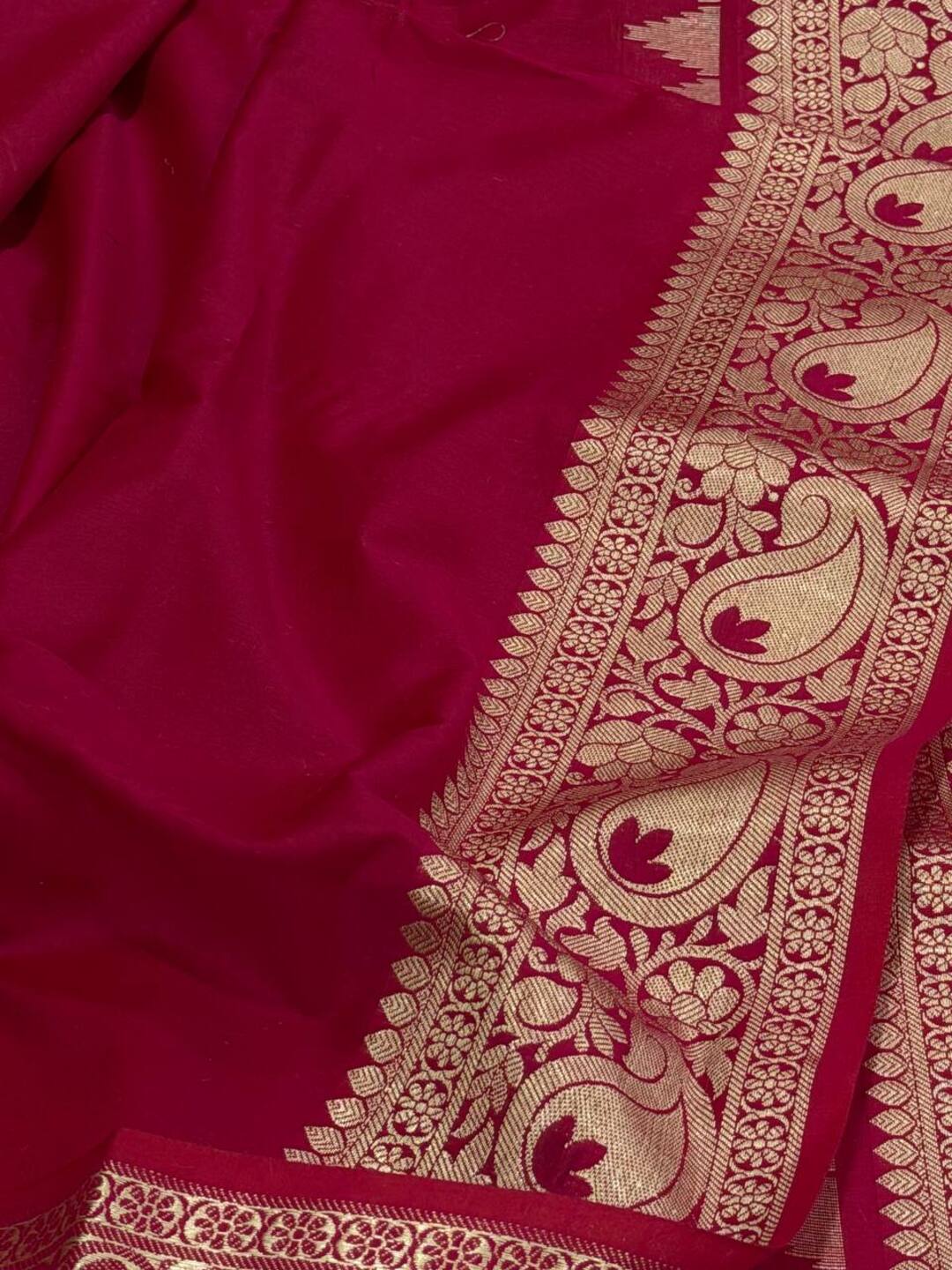 Hot Pink Cotton Silk Saree