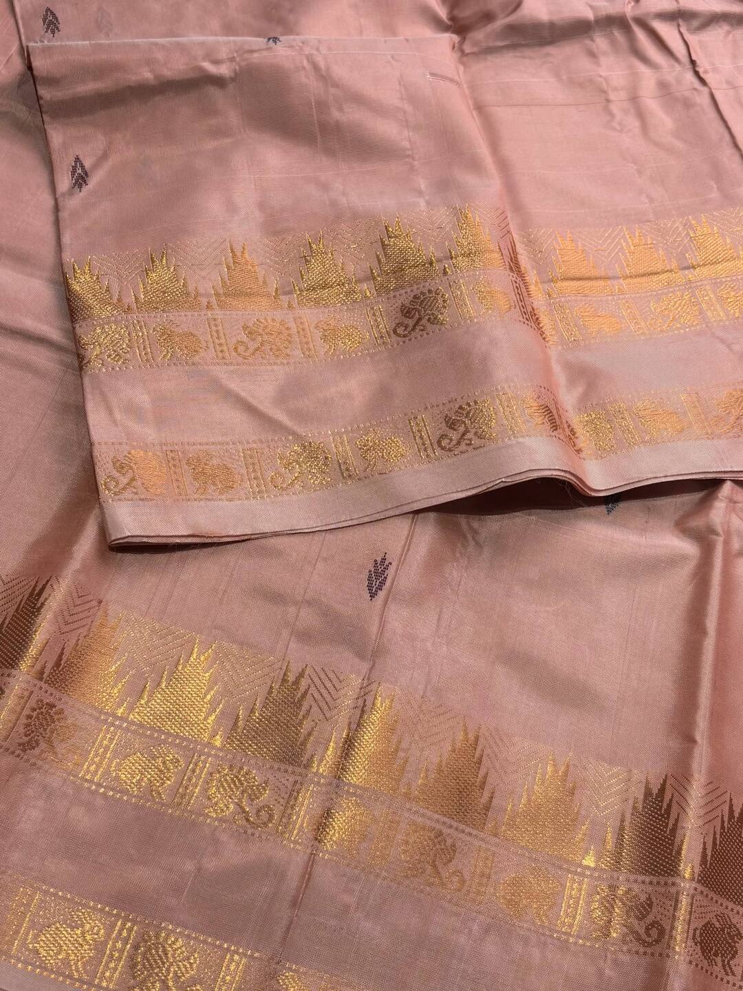 Pastel Pink Valanar Pattu Cotton Saree