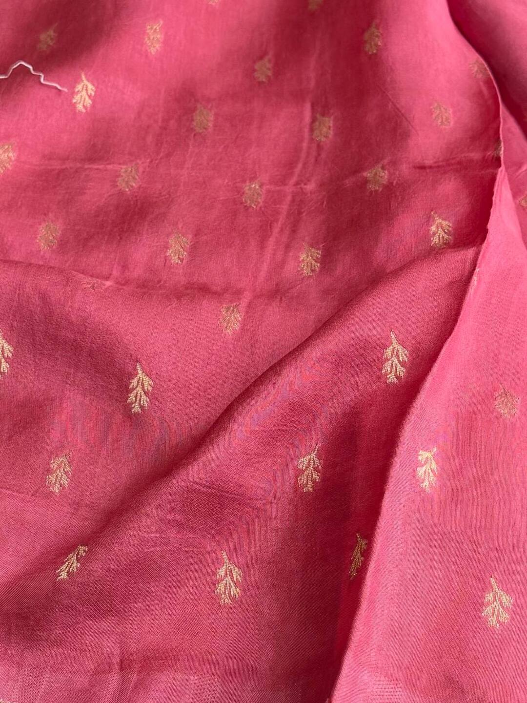 Magenta Purple With Pink Banaras Cotton Saree